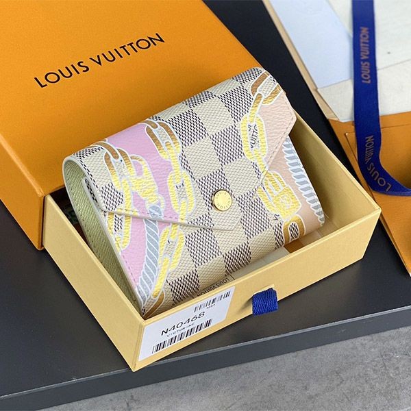 Louis Vuitton Folding Wallet Canvas Chain Replica N40468