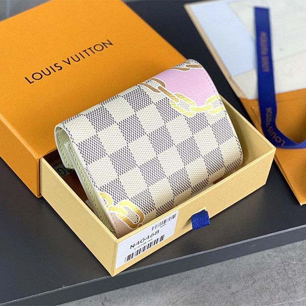 Louis Vuitton Folding Wallet Canvas Chain Replica N40468