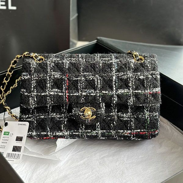Chanel CC Tweed Replica Matelasse Classic Bag shg34362