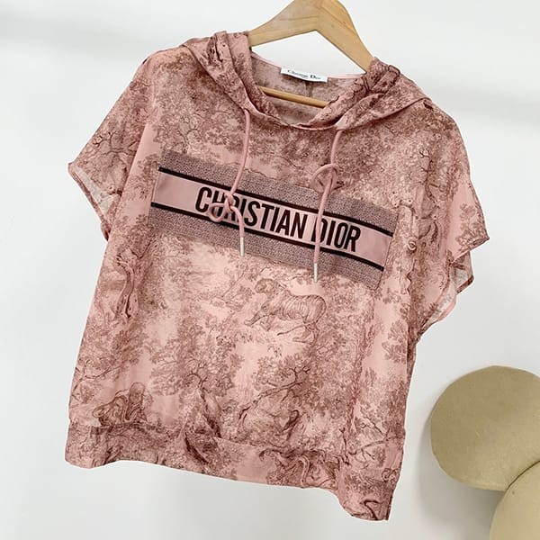 Rare Dior Viera short sleeve hoodie replica den15686