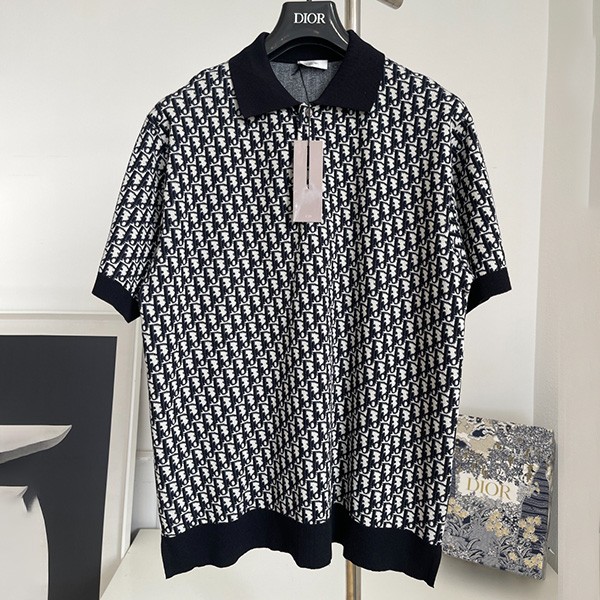 Attention ★ Dior Oblique Men's Polo Shirt Replica dej12432