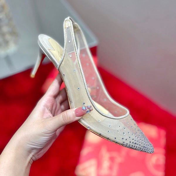 Replica Louboutin Lace Up Kate 65mm Lace Pumps Rug49013