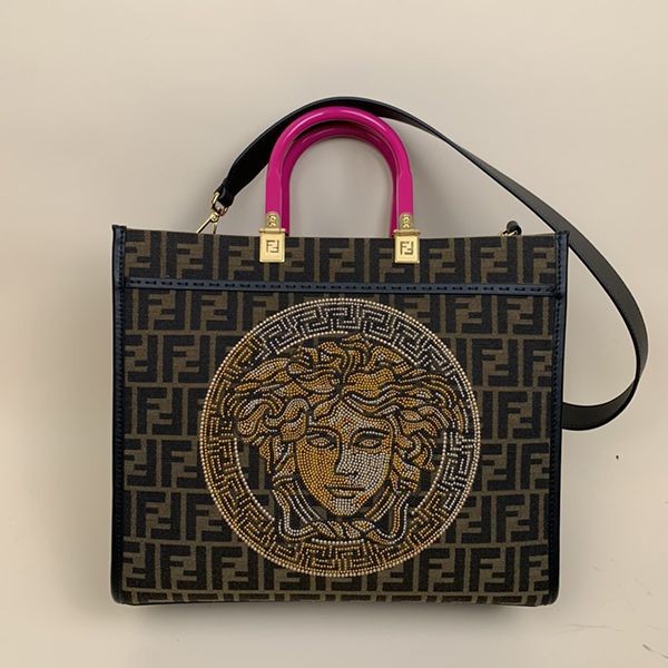 Popular collaboration ☆ Fendi x Versace fake tote bag fez96121 Popular collaboration ☆ Fendi x Versace fake tote bag fez96121