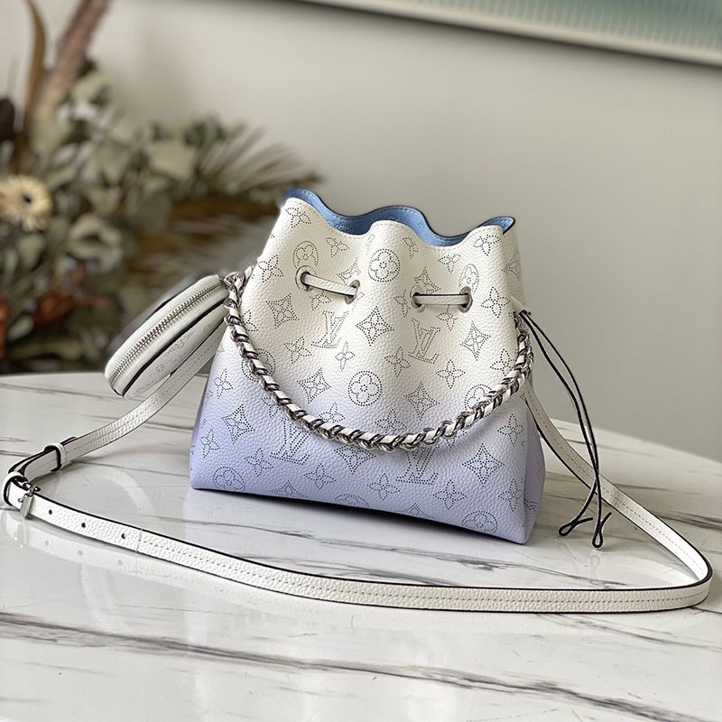 Competitive Louis Vuitton Bella Mahina Leather Replica Shoulder Bag★Blue M57856 Competitive Louis Vuitton Bella Mahina Leather Replica Shoulder Bag★Blue M57856