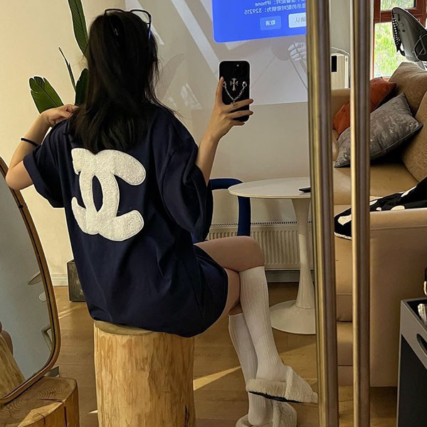 Chanel CC logo T-shirt replica shw66059