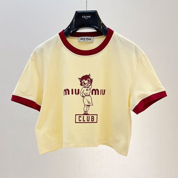Autumn/Winter Sale Miu Miu Replica Printed Cotton T-Shirt myn92061