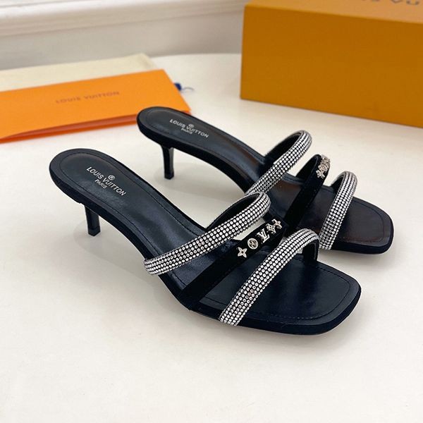 New limited edition? Louis Vuitton sandals, replica mules, 5.5cm heel, vur91038 New limited edition? Louis Vuitton sandals, replica mules, 5.5cm heel, vur91038