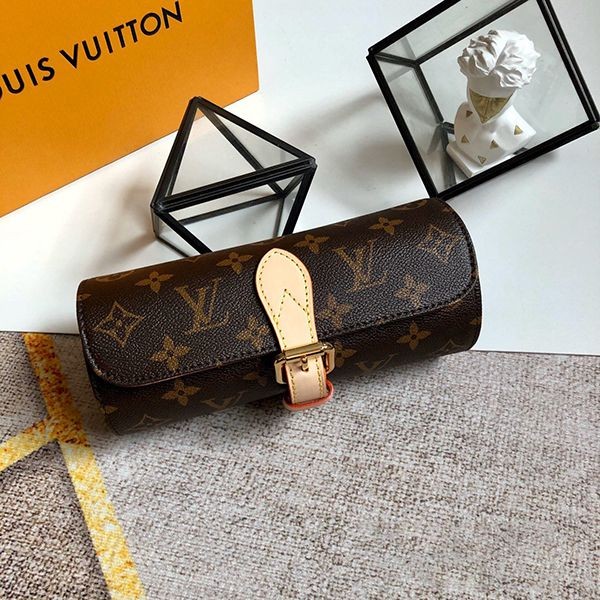 21 Autumn/Winter Louis Vuitton Watch Case Replica Monogram Etui 3 Montre M47530