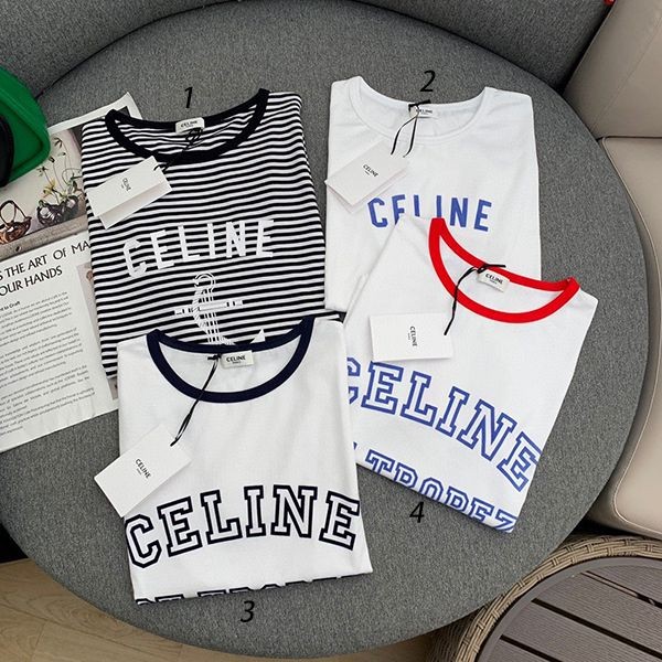 Cheap price! Celine Anchor 70S Striped T-shirt Replica 4 colors Cem65281