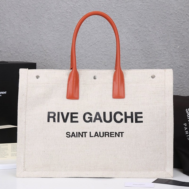 No.1 Popular [Saint Laurent Tote Bag Replica] Rive Gauche Coated Linen Tote Bag 49929096N9D1070 Saw80009