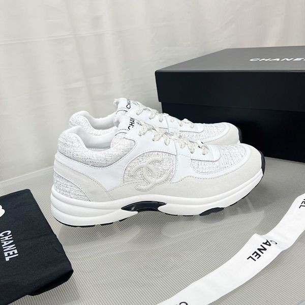 《Latest item★》Fake Chanel sneakers white shq66383
