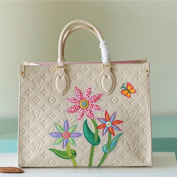 Classic Louis Vuitton LV×YK On the Go MM Replica Tote Bag vuk47973 Classic Louis Vuitton LV×YK On the Go MM Replica Tote Bag vuk47973