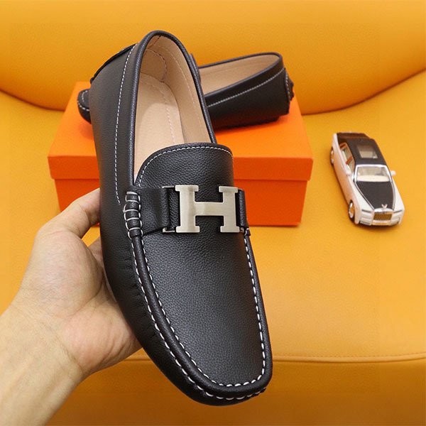 Very popular! Hermes loafers replica men's leather shoes erx27780