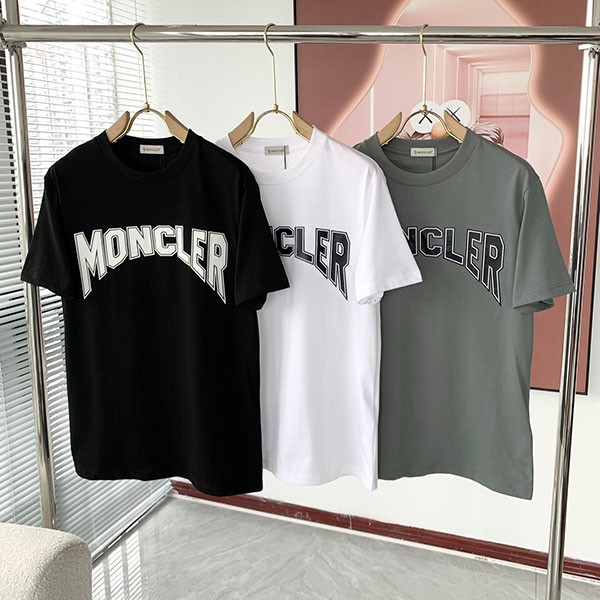 Moncler logo short sleeve T-shirt replica 3 colors mob11105 Moncler logo short sleeve T-shirt replica 3 colors mob11105