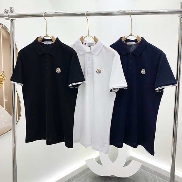 Moncler logo polo shirt copy 3 colors mop46713 Moncler logo polo shirt copy 3 colors mop46713