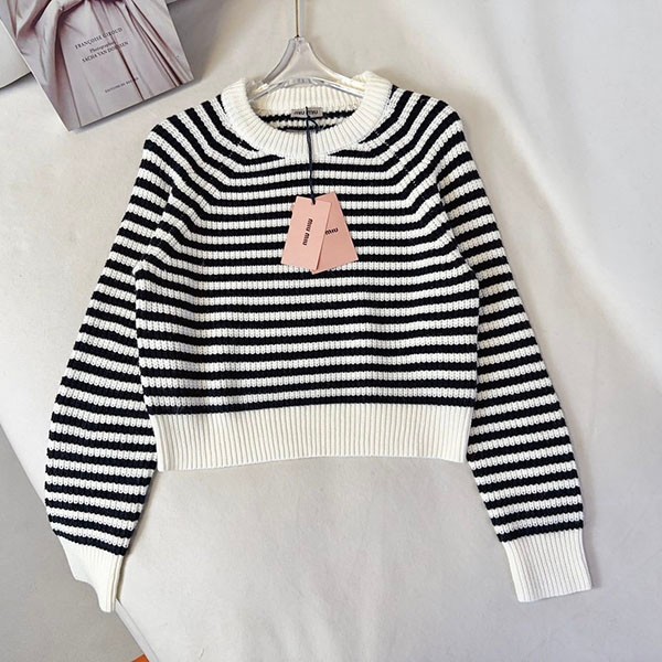 Miu Miu Cashmere/Silk Check Top Replica myc85520