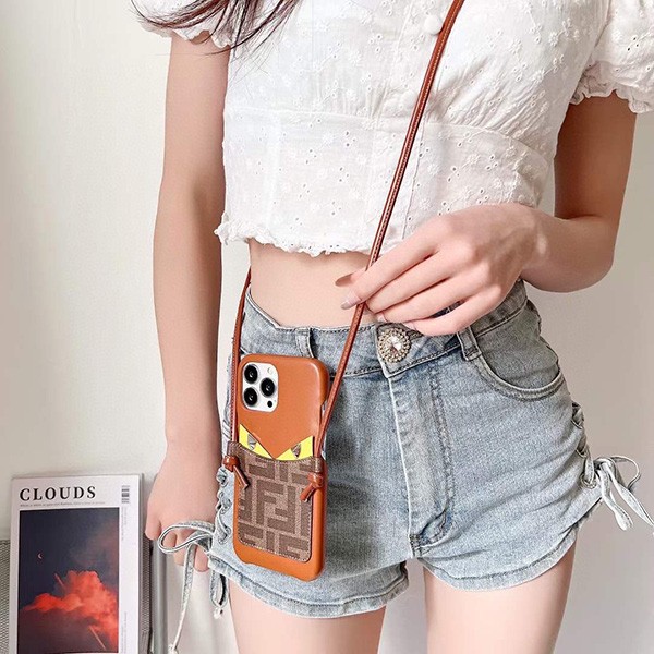 Fendi smartphone case fake? iPhone 14 Pro/14 Pro Max FF logo with card holder pocket feb41417