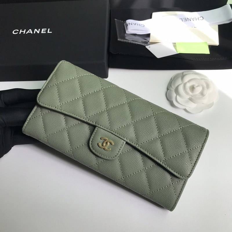 Competition for Chanel Caviar Bi-fold Wallet with flap shm47119