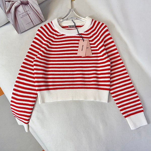 Miu Miu fake cashmere/silk check top myw88063