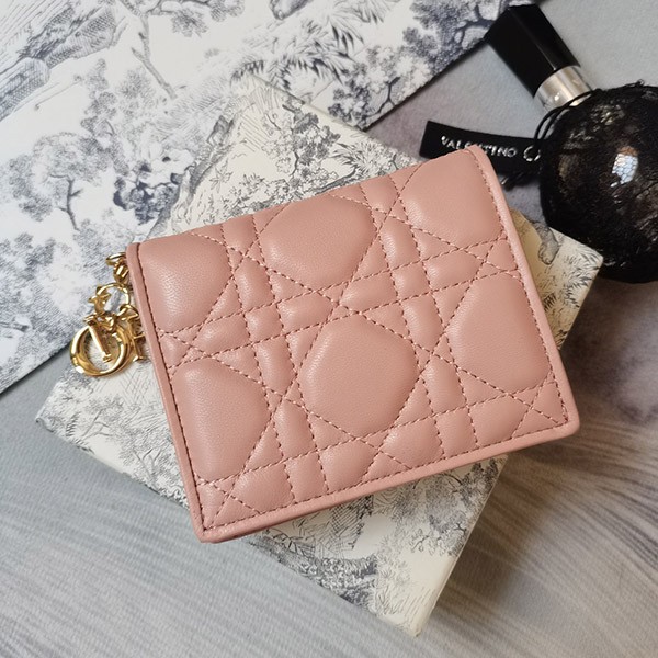 Lady Dior replica Cannage mini wallet deg82809