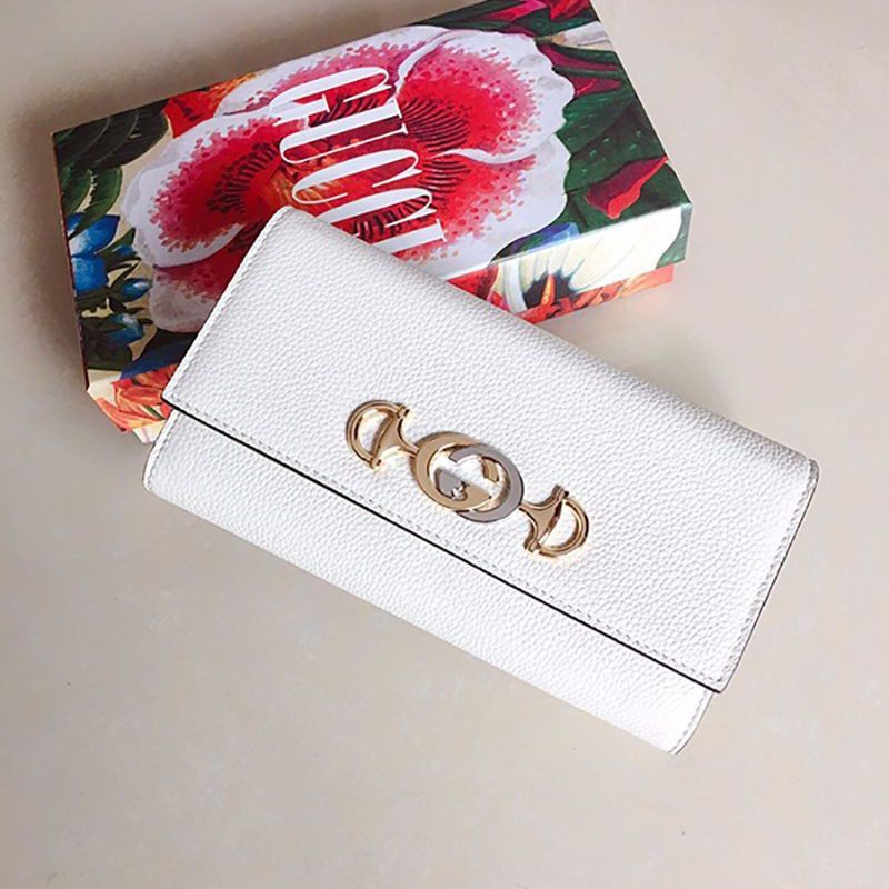 New [Gucci Zumi] Leather Continental Wallet Copy 5736121 B90X 9022