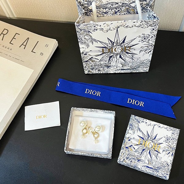 Dior Tribal Earrings Replica Metal, Resin Pearl, Mirror E2302WOMPL_D301