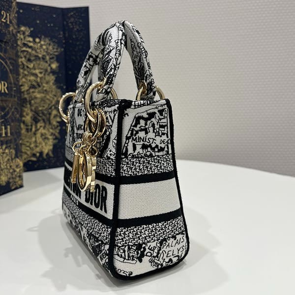 Very popular all over the world? Lady Dior replica D-LITE mini bag embroidery del82693