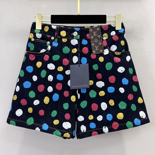 Super low price! LV×YK Yayoi Kusama copy painted denim skirt 1AB7PI
