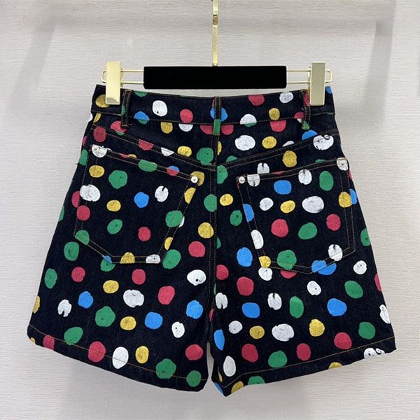 Super low price! LV×YK Yayoi Kusama copy painted denim skirt 1AB7PI