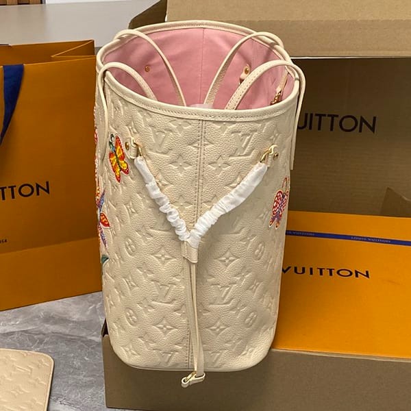 Immediate shipping Louis Vuitton LV x YK Neverfull MM Replica Tote Bag M21733