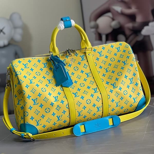 Very popular Louis Vuitton Keepall travel bag 50 neon color copy M21869