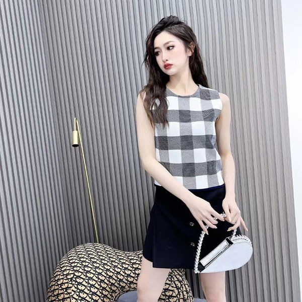 Dior Cashmere/Silk Check Tank Top Replica dem29395 Dior Cashmere/Silk Check Tank Top Replica dem29395