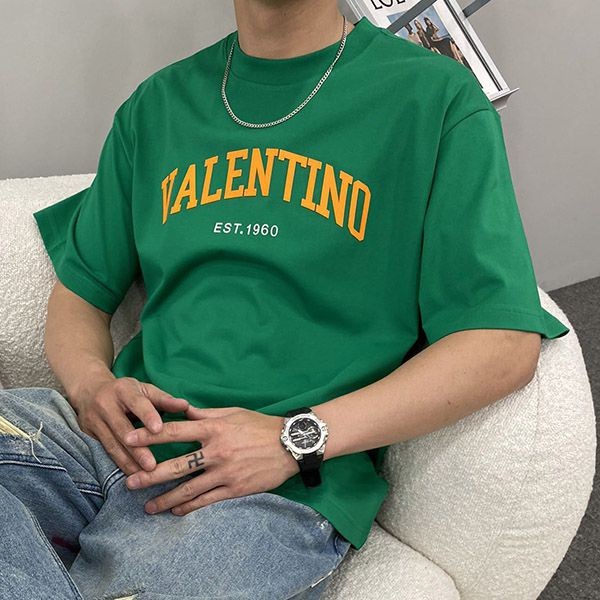 Eye-catching color Valentino replica jersey embroidered T-shirt Vua94158 Eye-catching color Valentino replica jersey embroidered T-shirt Vua94158