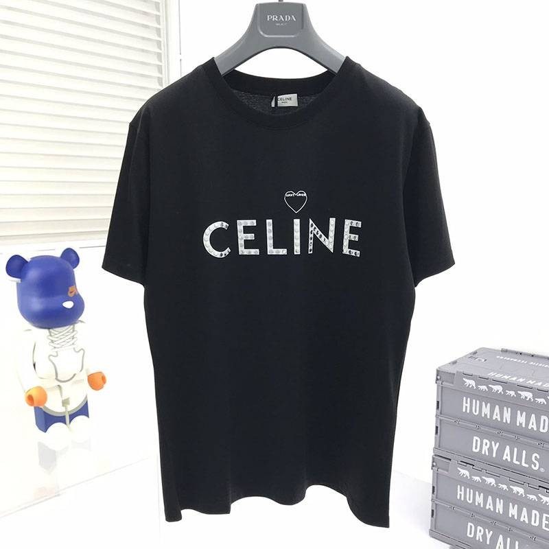 Super Hot Topic! Celine Artist Print T-Shirt Copy / Cotton Black Cen88935 Super Hot Topic! Celine Artist Print T-Shirt Copy / Cotton Black Cen88935