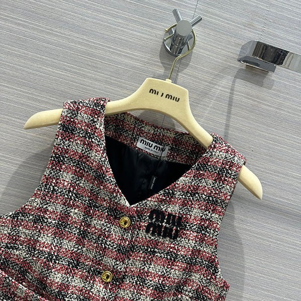 Miu Miu cropped wool vest replica myj96179