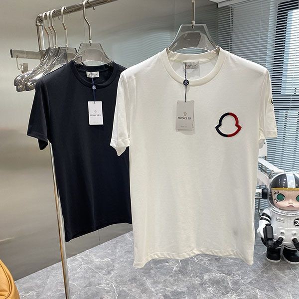 Cheap Moncler replica with tracking, logo cotton crew neck T-shirt, 2 colors, moy51008 Cheap Moncler replica with tracking, logo cotton crew neck T-shirt, 2 colors, moy51008