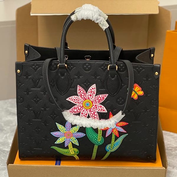 Hard to find Louis Vuitton LV x YK On the Go MM Replica Tote Bag M46416 Hard to find Louis Vuitton LV x YK On the Go MM Replica Tote Bag M46416