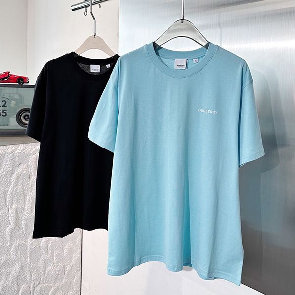 [Popular item] Burberry logo T-shirt replica black & blue Baa77077