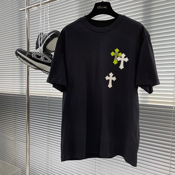 Chrome Hearts Cemetery Cross Logo T-shirt Replica Kui88804