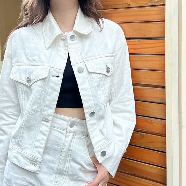 [Fendi x Marc Jacobs replica] White denim jacket FLF715AXBDF0EX7