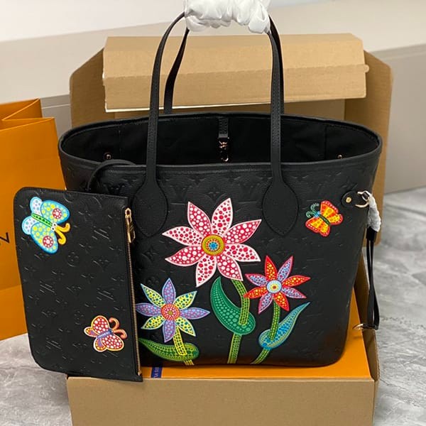 ★Safe shipping with tracking Louis Vuitton LV x YK Replica Neverfull MM Tote Bag vus48369