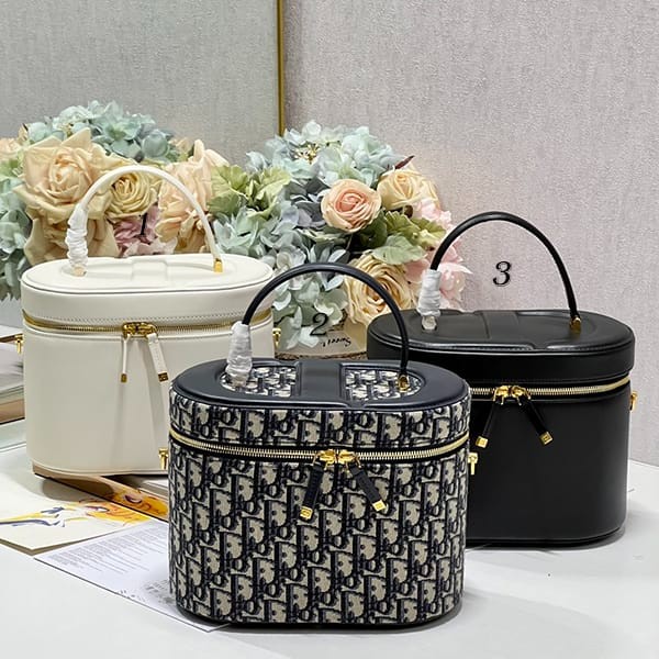 Classic Dior OBLIQUE Vanity pouch bag replica in 3 colors dex54762 Classic Dior OBLIQUE Vanity pouch bag replica in 3 colors dex54762