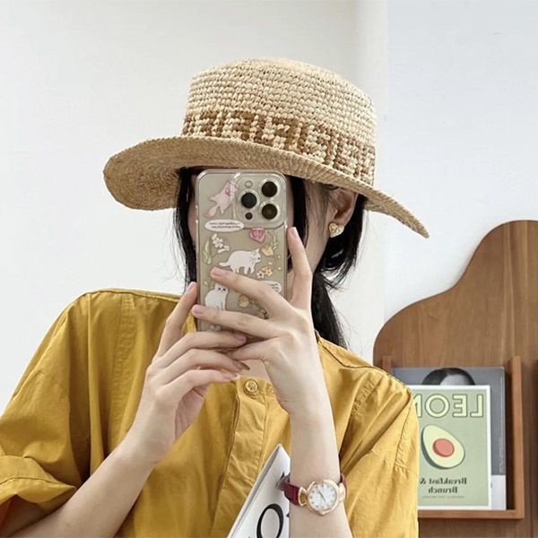 Fendi raffia bucket hat replica, hard to find new item fef58426