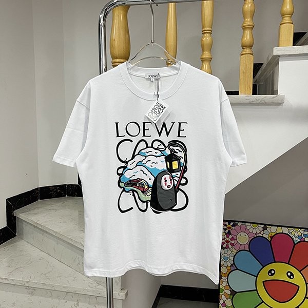 New color☆Rare Loewe Spirited Away T-shirt replica black/white loo57295 New color☆Rare Loewe Spirited Away T-shirt replica black/white loo57295