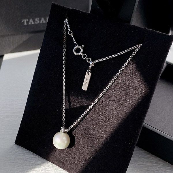 Very popular! Tasaki fake Akoya pearl pendant, pearl necklace, diamond taf04945
