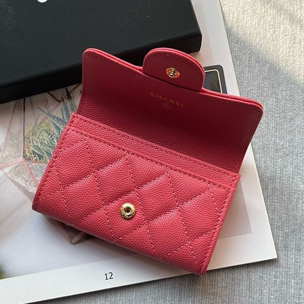 Very popular all over the world? Chanel mini wallet replica caviar light gold hardware shm44000