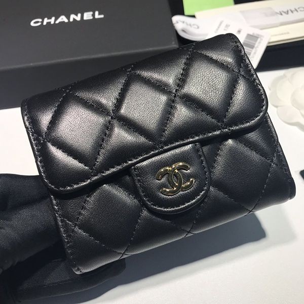 Sold out Chanel Classic Coin Purse Replica Wallet Black SHV08600