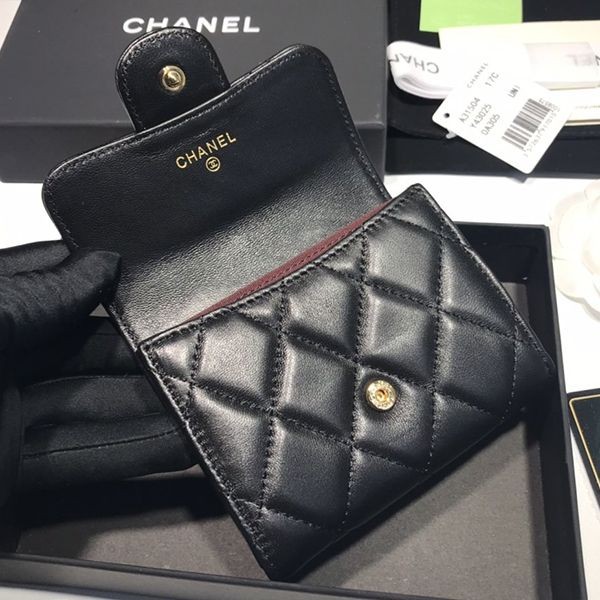 Sold out Chanel Classic Coin Purse Replica Wallet Black SHV08600