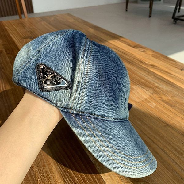 Secured Prada denim replica baseball cap puv20541