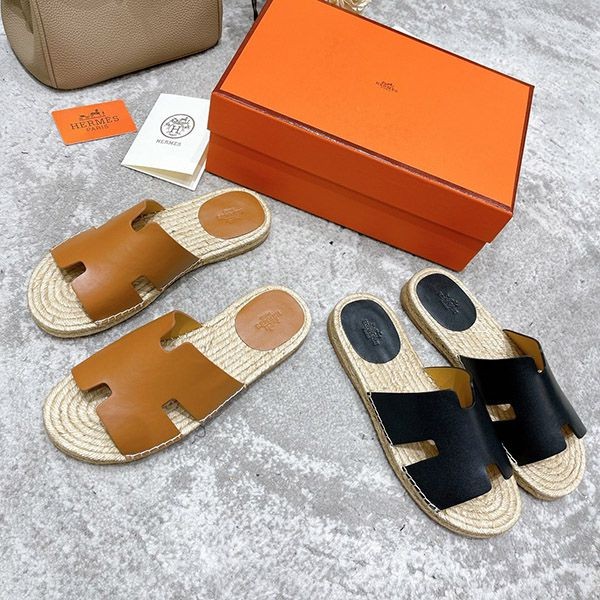Extremely popular worldwide? Hard to find! Hermes Antigua espadrille sandals replica in 2 colors ert25489